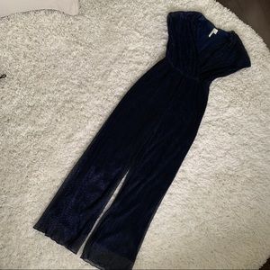 Navy Shimmer Jumpsuit